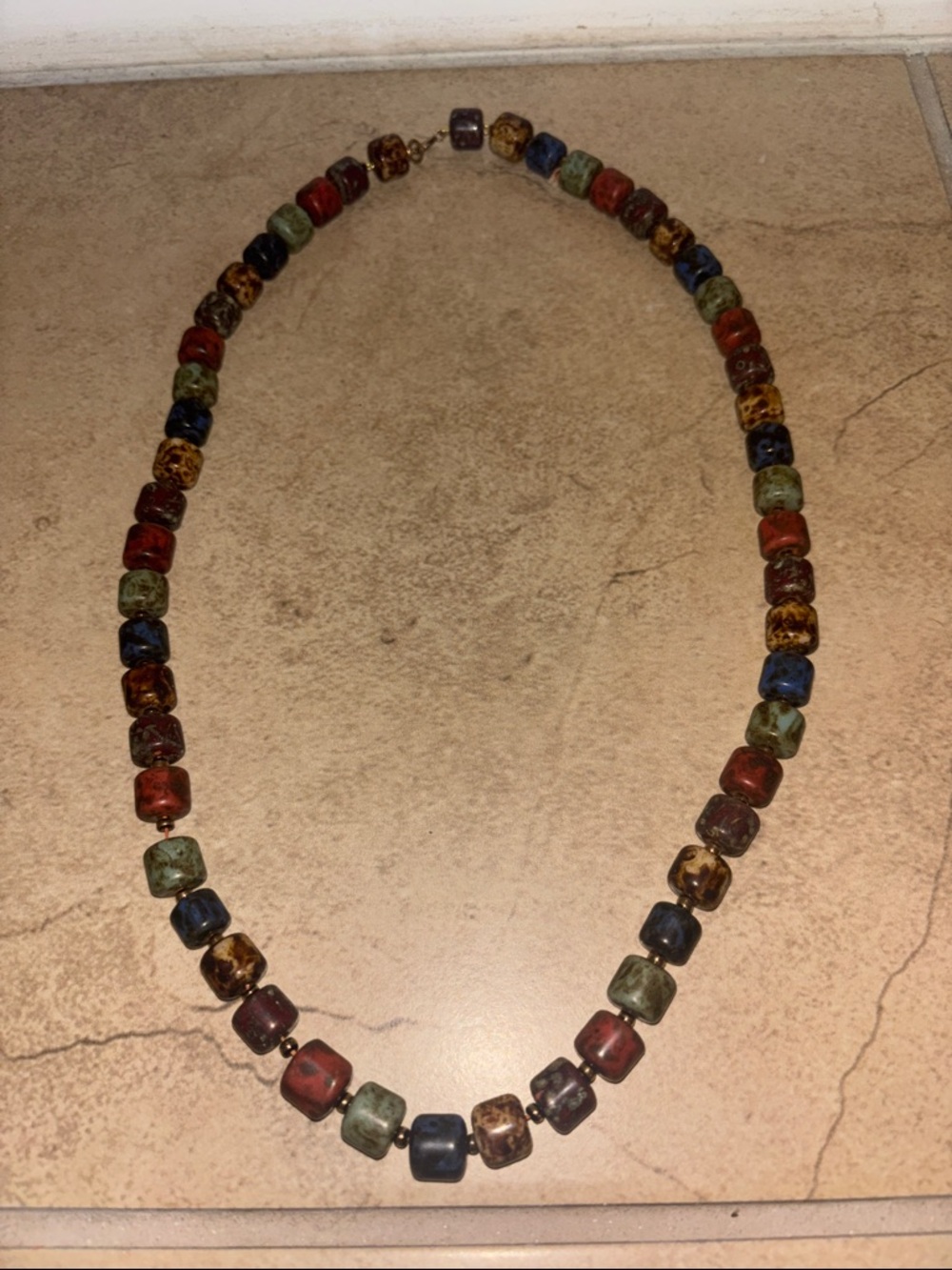 Multicolor Stone Bead Necklace - Casual Women’s Jewelry